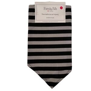Macy’s Grey & Black Striped Halloween Boo Crew Pet Bandana L/XL